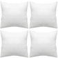4pcs Throw Pillow Inserts, Square Cushion Inner Soft Fluffy Plump Stuffer Cushion Pillow Core White Pillow Inserts Christmas Decor Halloween Decor Bed Sofa Home Decor