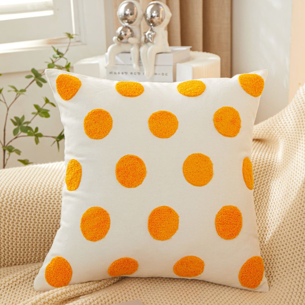 Sunshine Blossom Whimsical Floral Square Throw Pillow (With/Without insert) 18''x18'' set of 2
