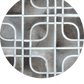 EYES – Geometric Cowhide Rug with Curved Motif