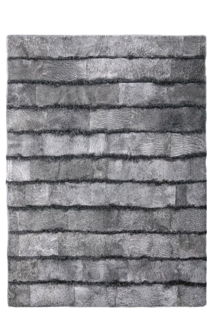 FUNKY STRIPES – Shearling Fur Rug for Cozy Bedrooms