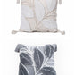 Tufted Leaf Decorative Throw Pillow with Tassels – Textured Cotton Cushion (With or Without Inserts) 18''x18'' set of 2