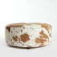 Round Cowhide Ottoman