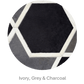 HEXAGON – Modern Patterned Rug in Organic Hide