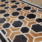 HEXAGON – Modern Patterned Rug in Organic Hide