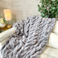 Gray Faux Fur Blanket - Large: 60"x72"