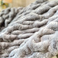 Gray Faux Fur Blanket - Medium: 50"x60"