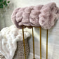 Blush Faux Fur Blanket - Lap: 30"x40"