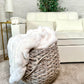 Ivory Faux Fur Blanket - Lap: 30"x40"