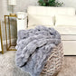 Gray Faux Fur Blanket - Lap: 30"x40"