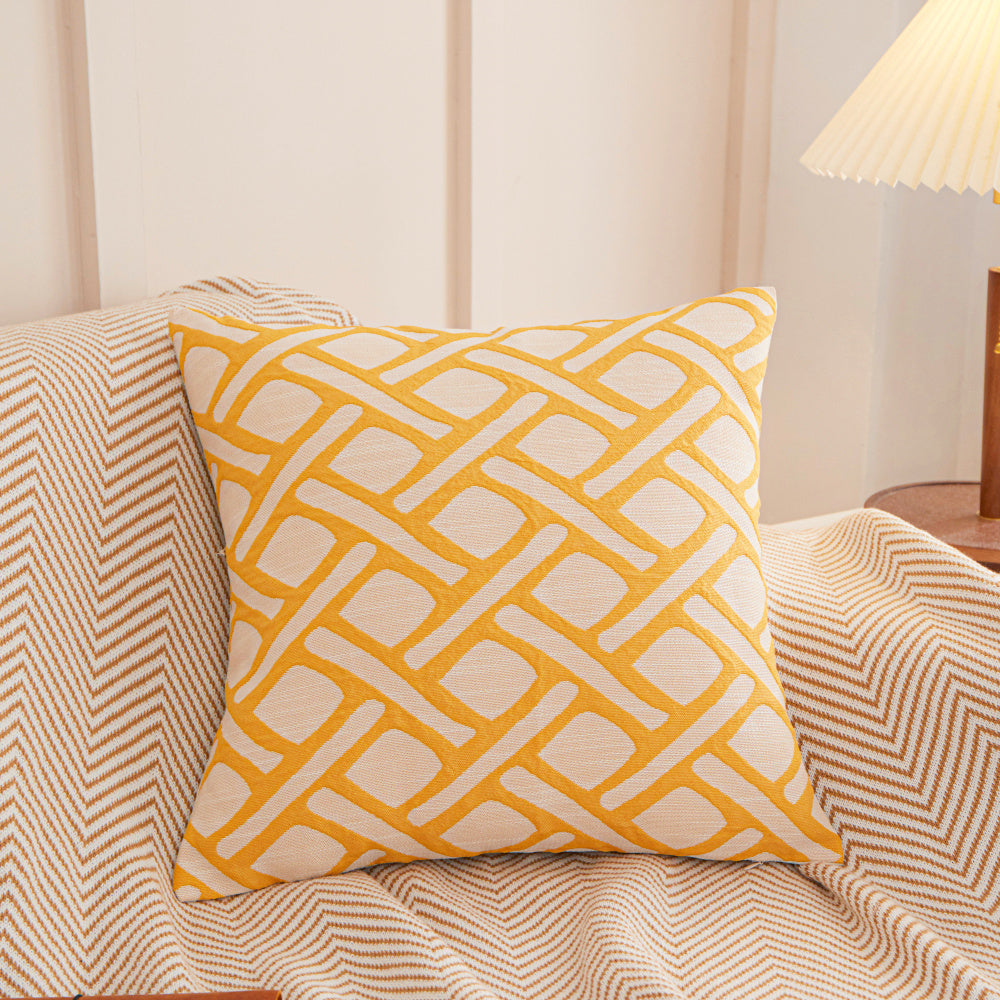 Geometric Links Accent Decorative Pillow (With/Without Inserts) 18"x18" Set of 2