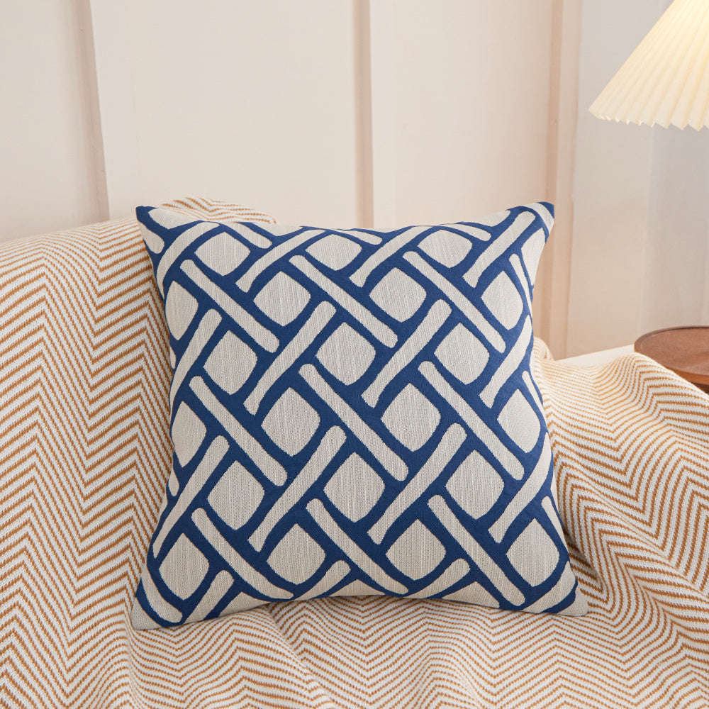 Geometric Links Accent Decorative Pillow (With/Without Inserts) 18"x18" Set of 2