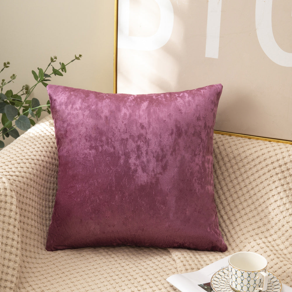 18"x18" luxe crushed velvet throw pillow | 15 colors rich luminous sheen | elegant solid accent | insert included