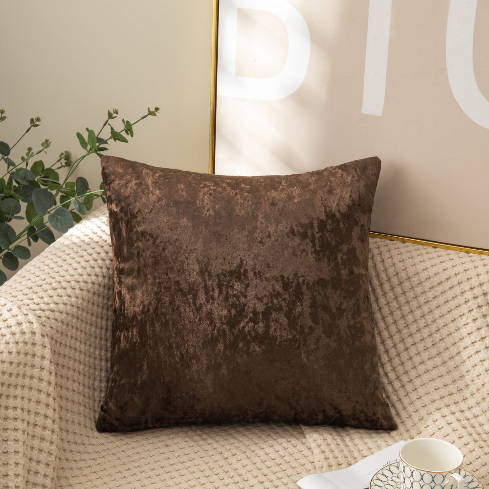 18"x18" luxe crushed velvet throw pillow | 15 colors rich luminous sheen | elegant solid accent | insert included
