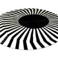 JAPAN SUN – Round Cowhide Rug in Black and White for Trade Professionals