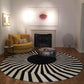 JAPAN SUN – Round Cowhide Rug in Black and White for Trade Professionals