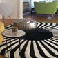 JAPAN SUN – Round Cowhide Rug in Black and White for Trade Professionals
