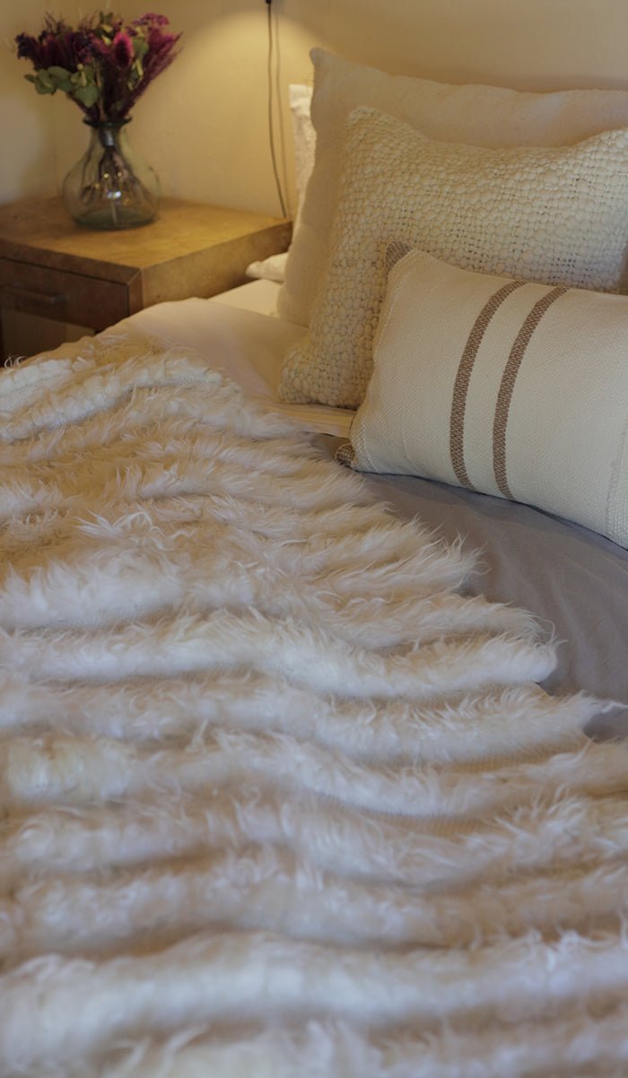 Lambskin Full Striped Blanket
