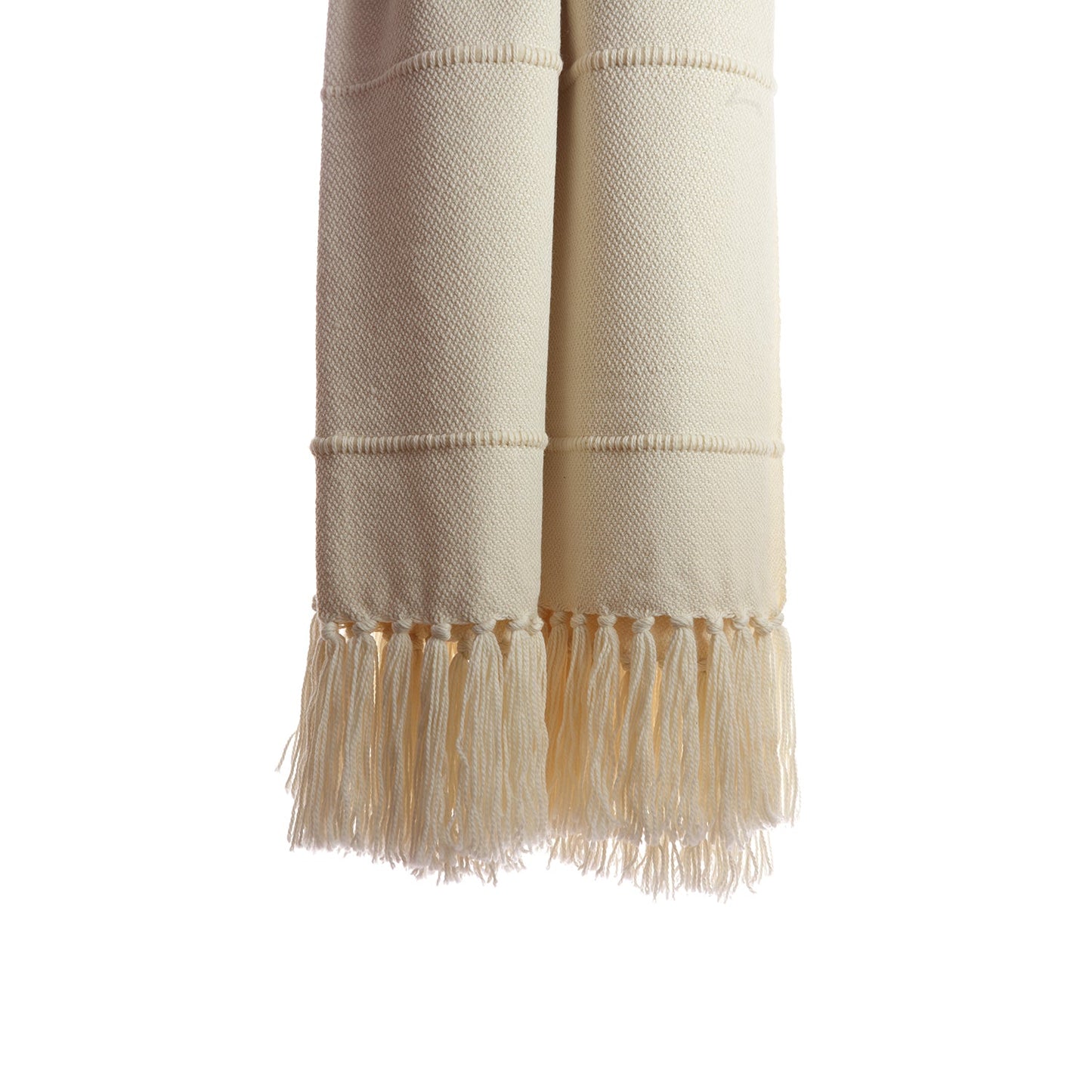 Designer Fringed Striped Throw