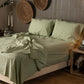 Crinkle Percale Organic Cotton Sheet Set + Pillowcases
