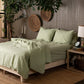 Crinkle Percale Organic Cotton Duvet Cover Set + Shams