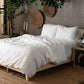 Crinkle Percale Organic Cotton Duvet Cover Set + Shams