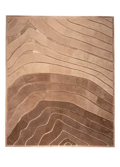 OMBRÉ – Custom Made Shearling and Cowhide Rug