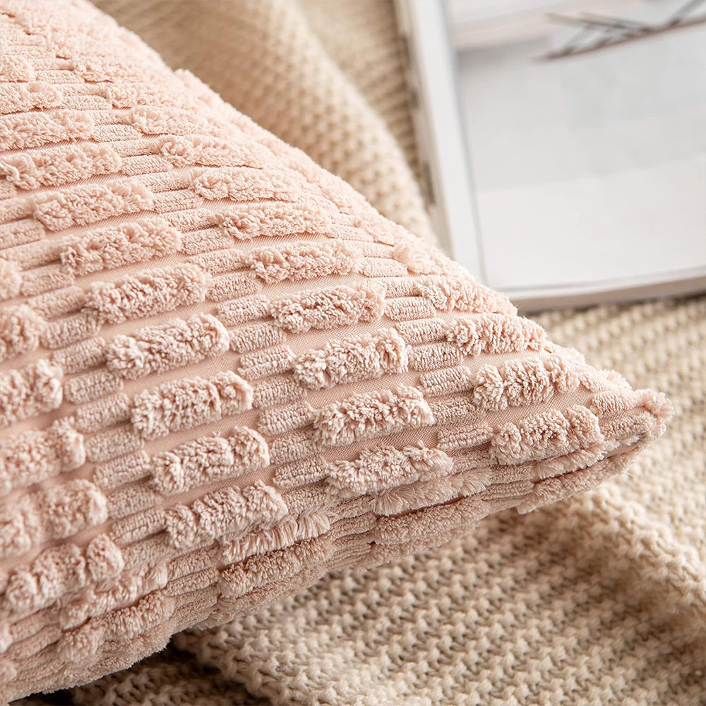 18"x18" tufted dot corduroy throw pillow 16 colors soft 3d dotted texture  450g insert included