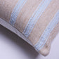 Pale Blue Striped Raw Linen Pillow