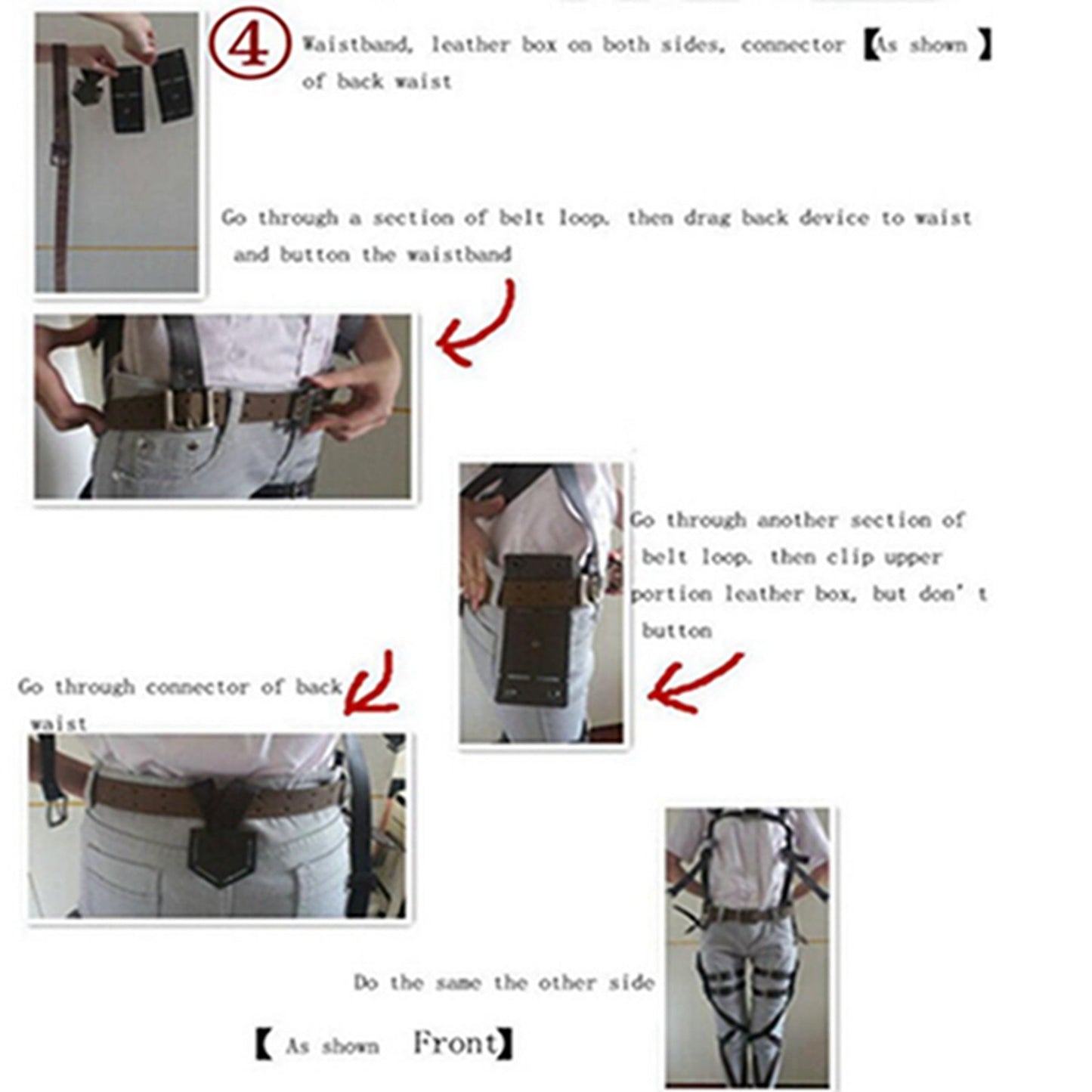 Attack on titan cosplay costume shingeki no kyojin recon corps mikasa ackerman harness belt hook