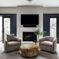 Round Cowhide Ottoman