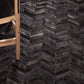 ROUND HERRINGBONE – Large Designer Cowhide Rug
