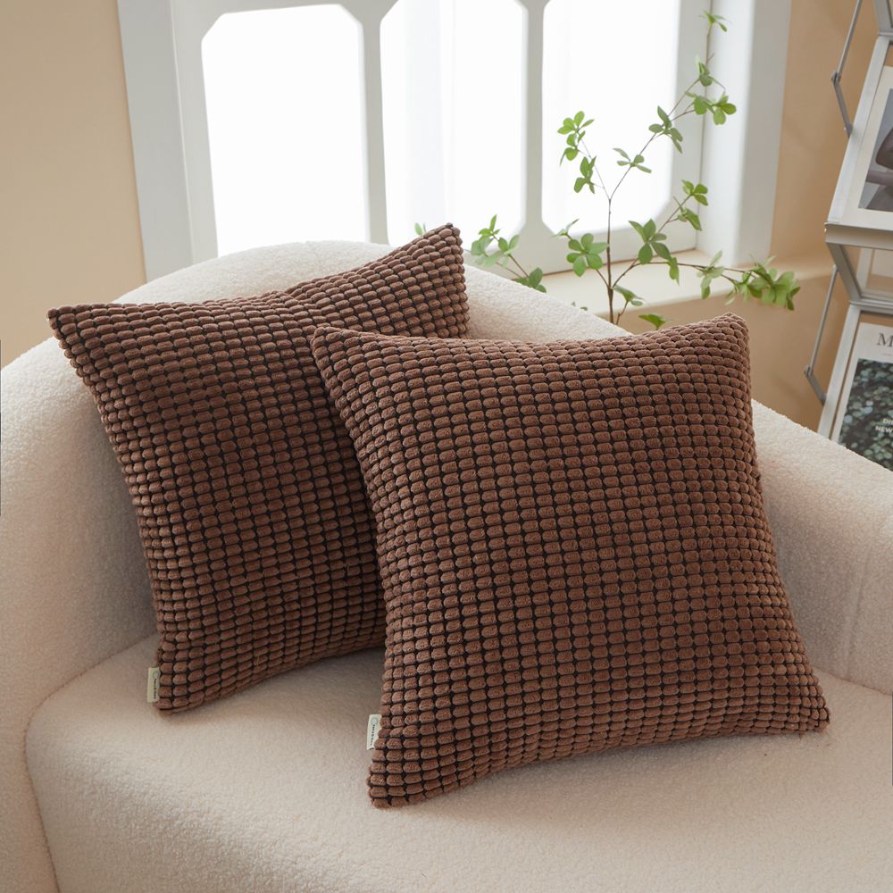 Set of 2 Polyester Blend soft hand feeling Throw Pillows (With or Without Inserts) 11 size  18"x18"