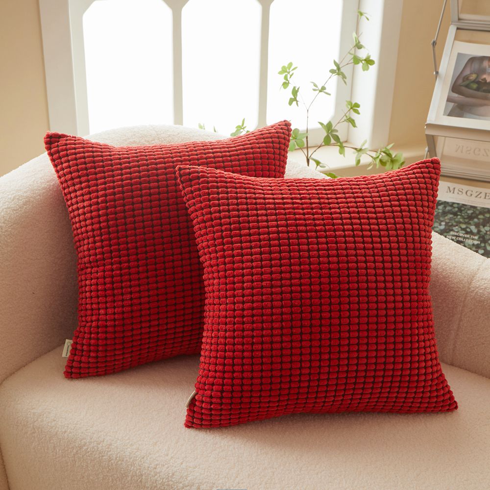 [IN2XZT-T10-13] Set of 2 Polyester Blend soft hand feeling Throw Pillows (With or Without Inserts) 11 size options