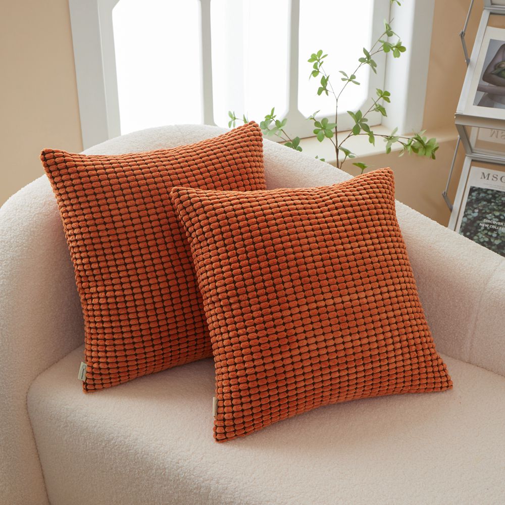 Polyester Blend soft hand feeling Throw Pillow (With 450g insert) 11 color options size 18"x18"