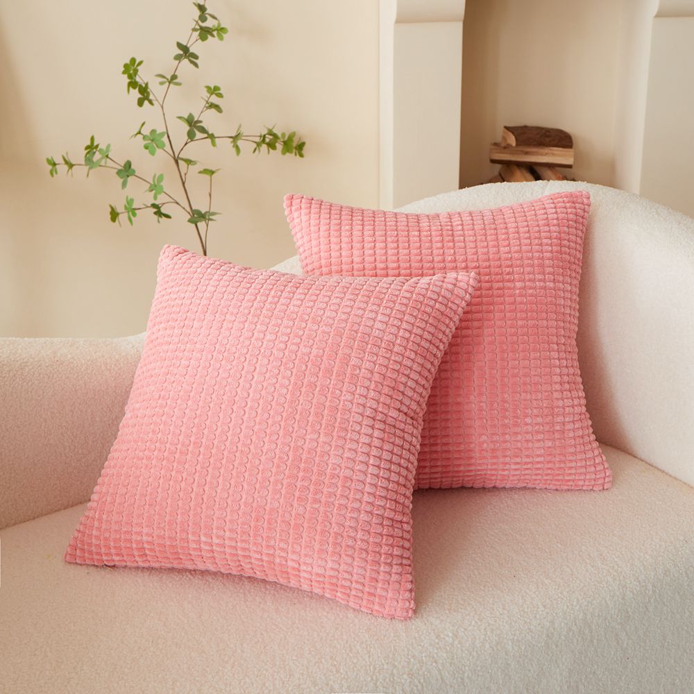 Set of 2 Polyester Blend soft hand feeling  Throw Pillow (With or Without insert)  size 18"x18""