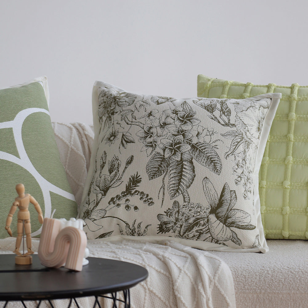 Tranquil Touches: Pack of 1 Throw Pillow with 450g Insert size of 18"x18"