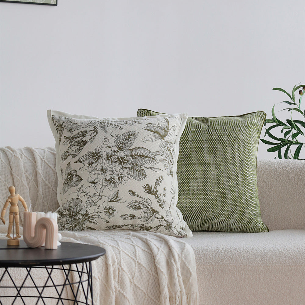 Tranquil Touches: Pack of 1 Throw Pillow with 450g Insert size of 18"x18"