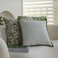 18"x18" square throw pillow set | herringbone trio | neutral white & olive green accents | 3-piece collection + insert options