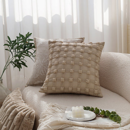 Pack of 2 18"x18" Luxurious Textured Decorative Throw Pillow Set optional of inserts