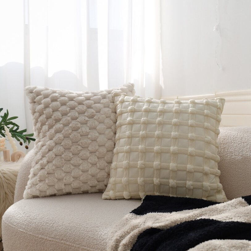 Pack of 2 18"x18" Luxurious Textured Decorative Throw Pillow Set optional of inserts