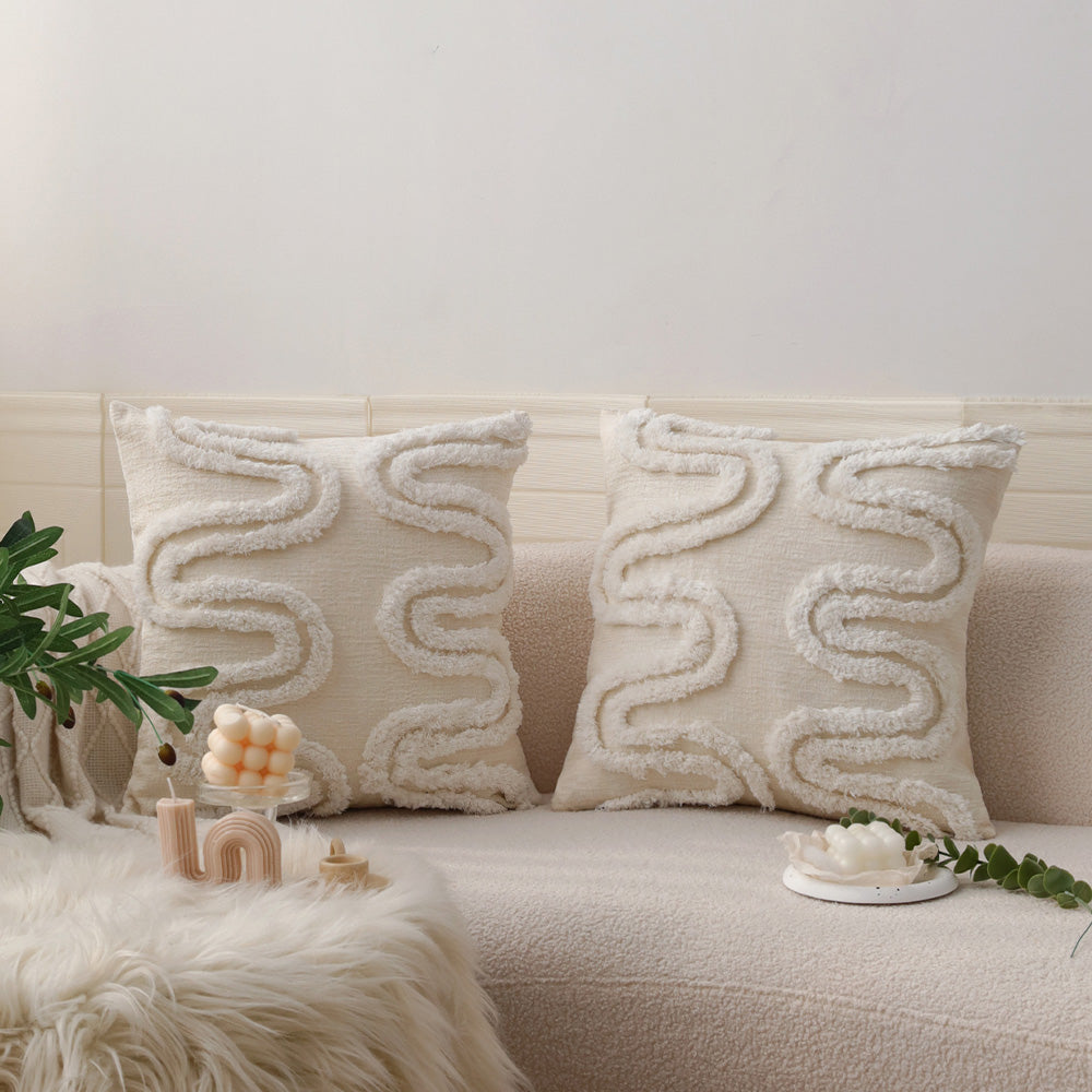 18"x 18" Square Throw Pillow Textured Chenille Boho with 450g Insert  pack of one