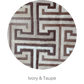 T MODEL – Maze-Inspired Cowhide Patch Rug