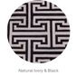 T MODEL – Maze-Inspired Cowhide Patch Rug