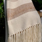 Camel Stripes Wool Blend Blanket