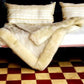 Lambskin Trim Wool Throw