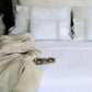 Lambskin Trim Wool Throw