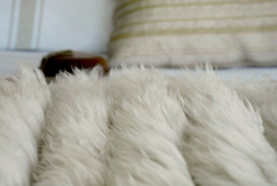 Lambskin Full Striped Blanket