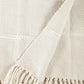 Designer Fringed Striped Throw