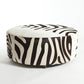Round Cowhide Ottoman