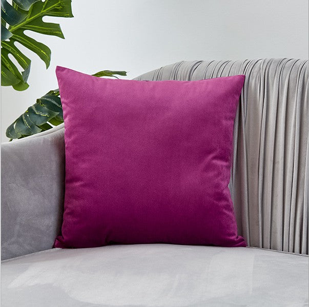 Set of 2 Velvet Solid Colors Throw Pillow Covers (With or Without Inserts) 3 sizes